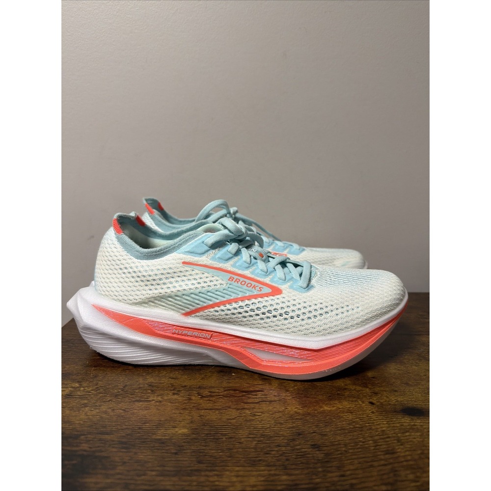 NEW Brooks Hyperion 3 Running Shoes, Women Sz 6.5B White/Pink/Clay Atomizer Mesh